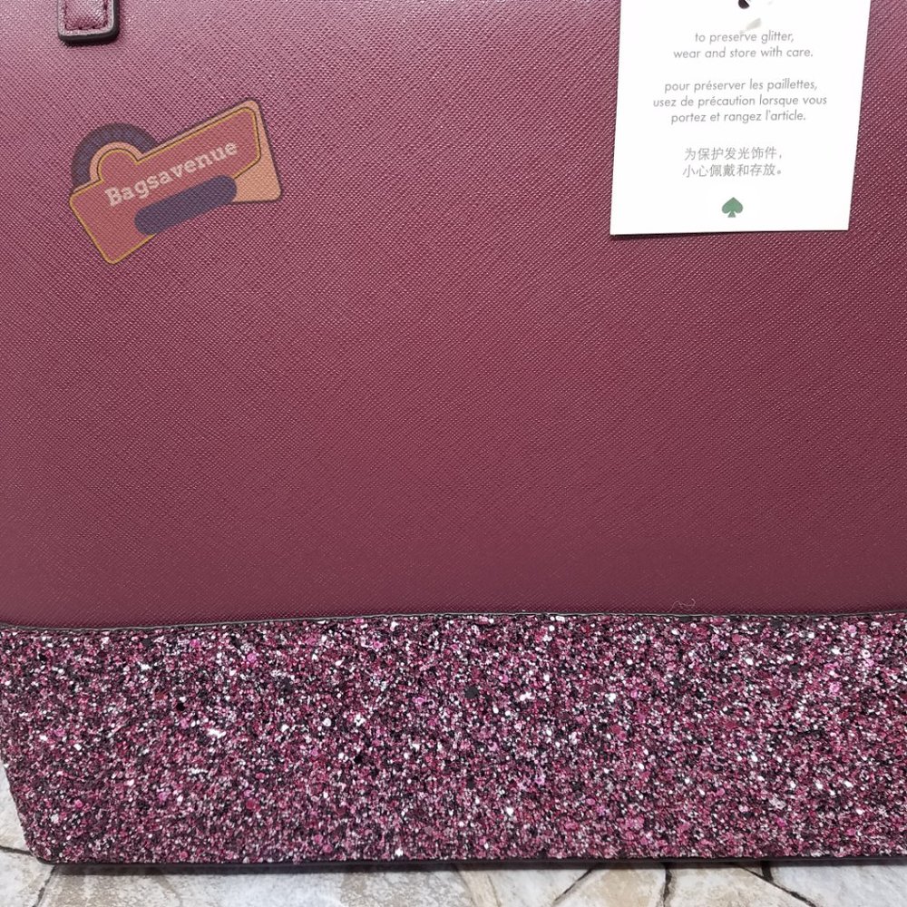 #bagsavenue Glitter Penny Greta Court Cherrywood Kate Spade FAST SHIPPING - Picture 15 of 15